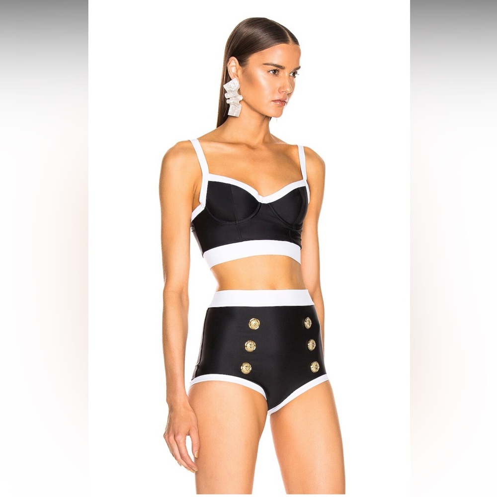 Balmain Vintage Style Bikini Top FR34 US2 UK6 XS $455 - Picture 2 of 9